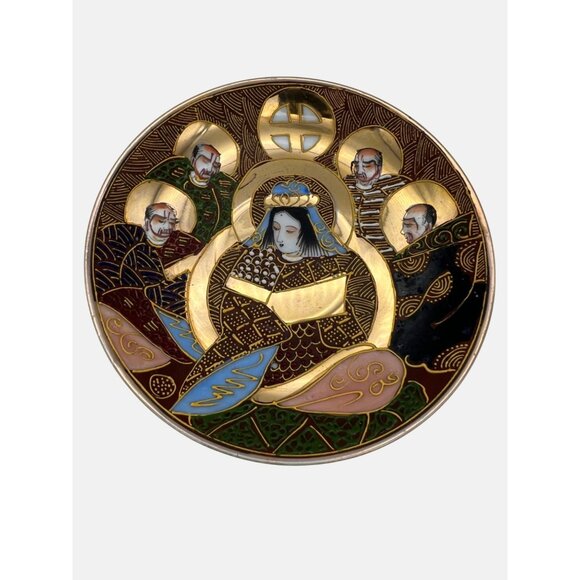 Other - Vintage Japanese Satsuma Style Decorative Plate Religious Made in Japan 5.5"